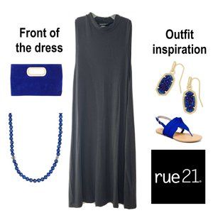 Rue 21 Womens Black Jersey Swing Dress Size S